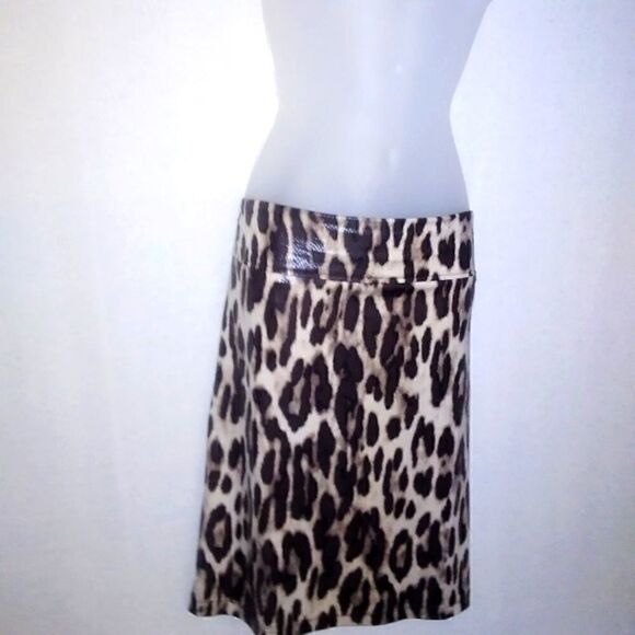 CHICO Skirt LEOPARD GREAT Fit SEQUINED Style NEVER WORN Sz 2 - Picture 1 of 7